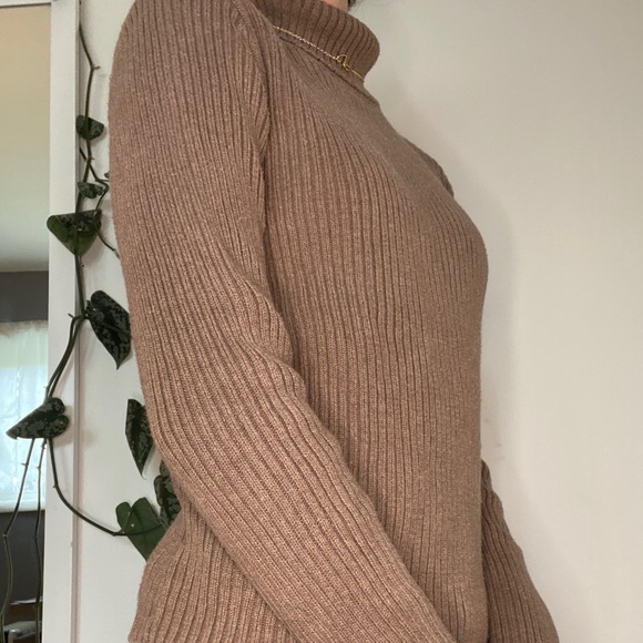 Brown Sonoma Ribbed Turtleneck Sweater - Picture 2 of 6